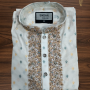 Sultan - Cream Golder Star Design Pannjabi