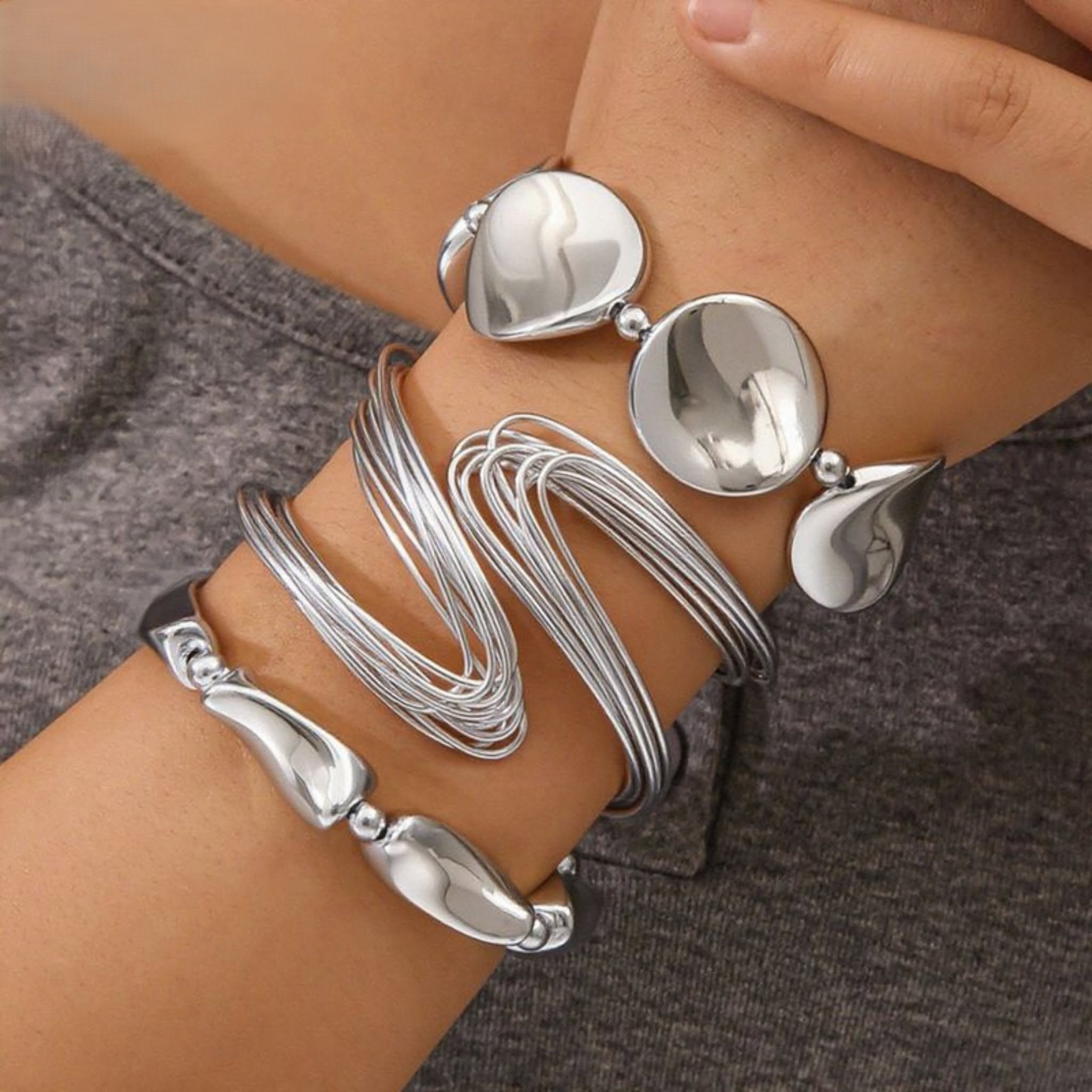 3-piece bracelet (Silver)