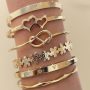 6 pieces of hollow hearts (Gold)