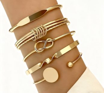 5-Twist piece bracelet (Gold)