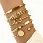 5-Twist piece bracelet (Gold)