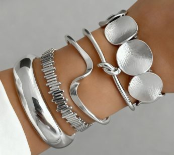5 pieces bracelet (Silver)